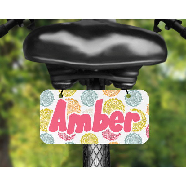 Doily Pattern Mini License Plate on Bicycle - LIFESTYLE Two holes