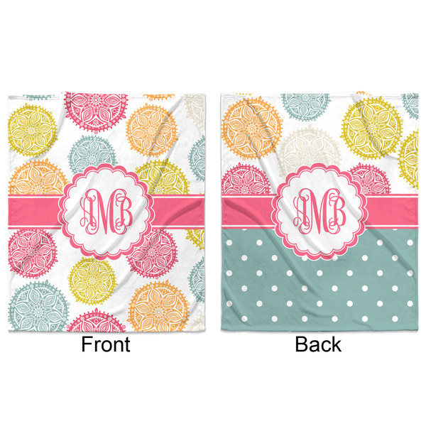 Doily Pattern Minky Blanket - 50"x60" - Double Sided - Front & Back