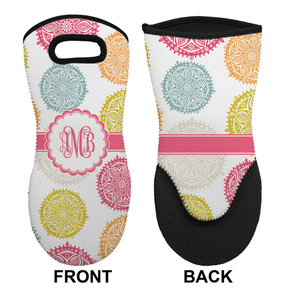 Doily Pattern Neoprene Oven Mitt (Front & Back)