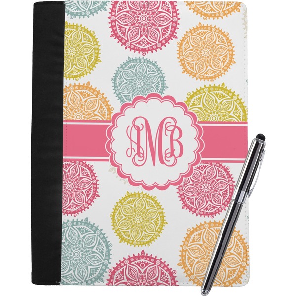 Custom Doily Pattern Notebook Padfolio - Large w/ Monogram