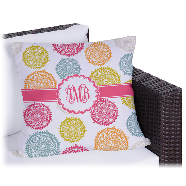 Custom Doily Pattern Outdoor Pillow (Personalized)