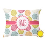 Doily Pattern Outdoor Throw Pillow (Rectangular) (Personalized)