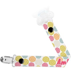 Doily Pattern Pacifier Clip (Personalized)