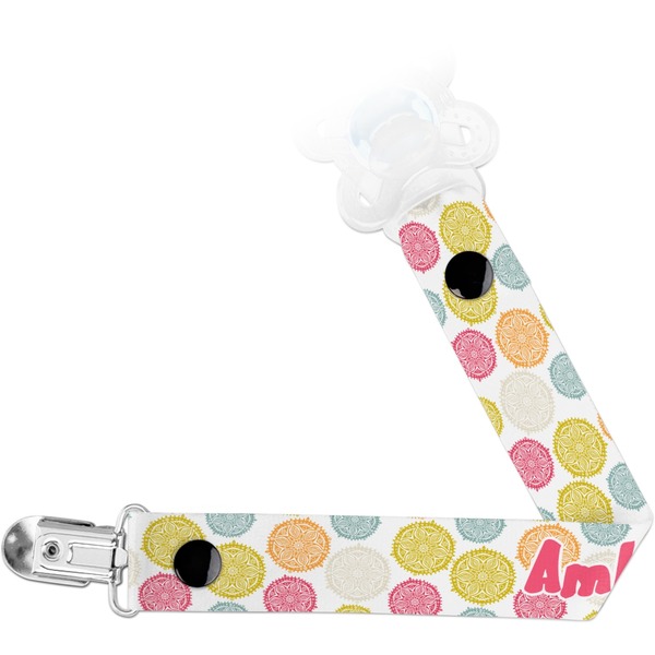 Custom Doily Pattern Pacifier Clip (Personalized)