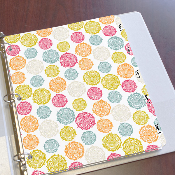 Doily Pattern Page Dividers - Set of 5 - In Context