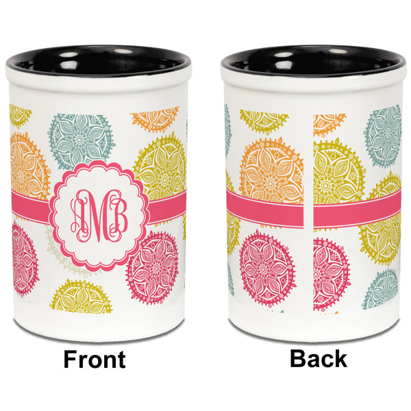 Doily Pattern Pencil Holder - Black - approval