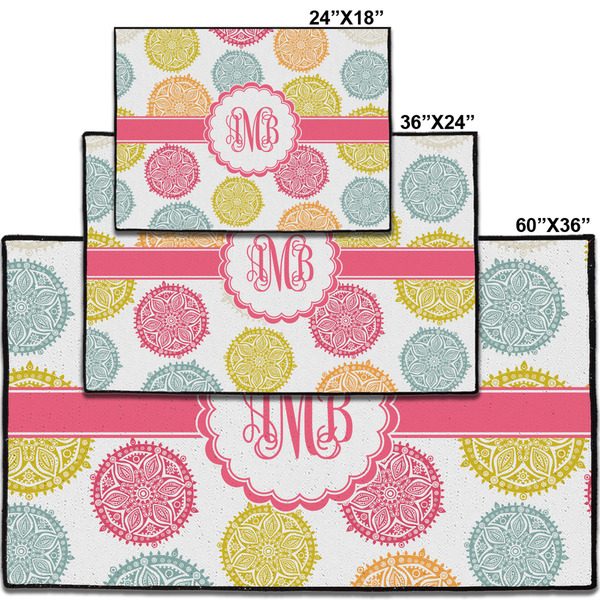 Doily Pattern Personalized Door Mat - Group Parent IMF