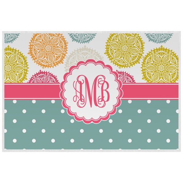 Doily Pattern Personalized Placemat (Back)