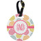 Doily Pattern Plastic Luggage Tag - Round (Personalized)