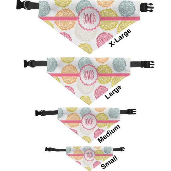 Doily Pattern Pet Bandana Sizes
