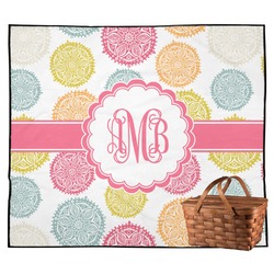 Doily Pattern Outdoor Picnic Blanket (Personalized)