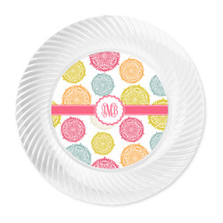 Doily Pattern Plastic Party Dinner Plates - 10" (Personalized)