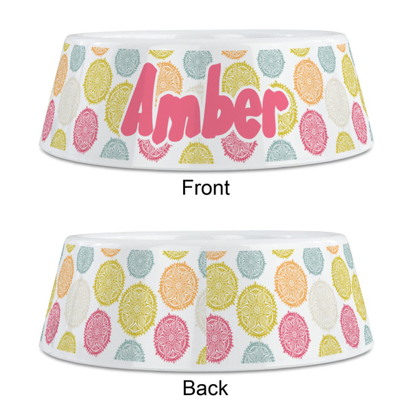 Doily Pattern Plastic Pet Bowls - Medium - APPROVAL