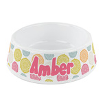 Doily Pattern Plastic Dog Bowl - Small (Personalized)