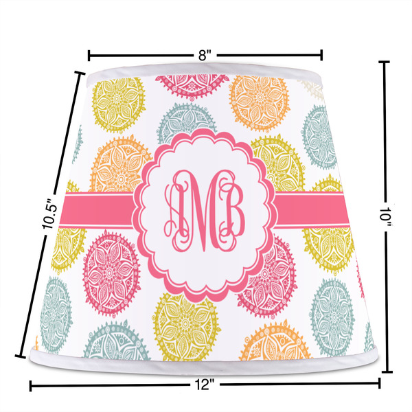 Doily Pattern Poly Film Empire Lampshade - Dimensions