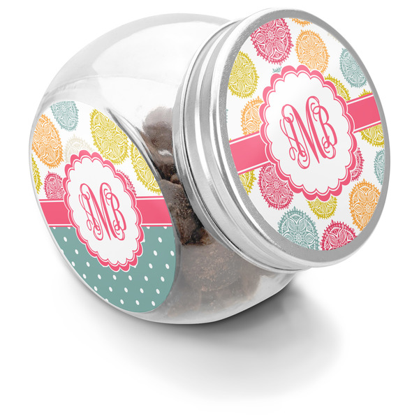 Custom Doily Pattern Puppy Treat Jar (Personalized)