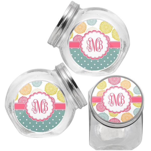 Doily Pattern Puppy Treat Jar - Top Left Right