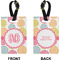 Doily Pattern Rectangle Luggage Tag (Front + Back)