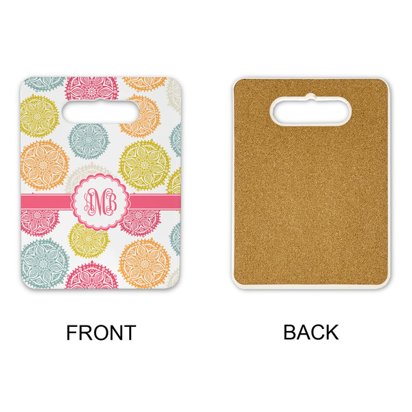 Doily Pattern Rectangle Trivet with Handle - APPROVAL