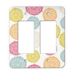 Doily Pattern Rocker Style Light Switch Cover - Two Switch