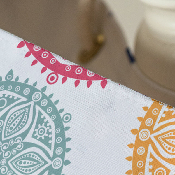 Doily Pattern Large Rope Tote - Close Up View