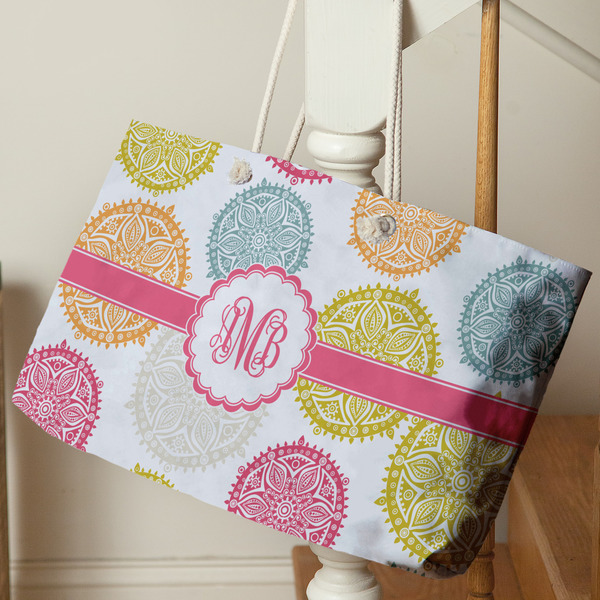 Doily Pattern Large Rope Tote - Life Style