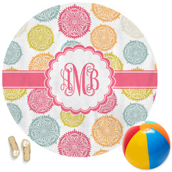 Doily Pattern Round Beach Towel (Personalized)