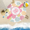 Doily Pattern Round Beach Towel Lifestyle