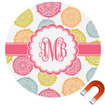 Doily Pattern Round Car Magnet - 6" (Personalized)