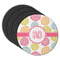 Doily Pattern Round Rubber Backed Coasters - Set of 4 (Personalized)
