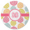 Doily Pattern Round Rubber Backed Coaster (Personalized)