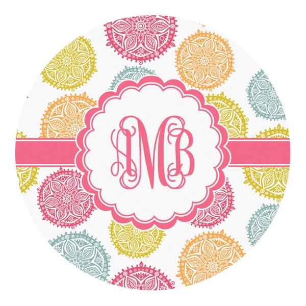 Custom Doily Pattern Round Decal - Small (Personalized)