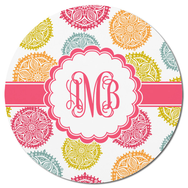 Doily Pattern Round Fridge Magnet - FRONT