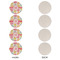 Doily Pattern Round Linen Placemats - APPROVAL Set of 4 (single sided)