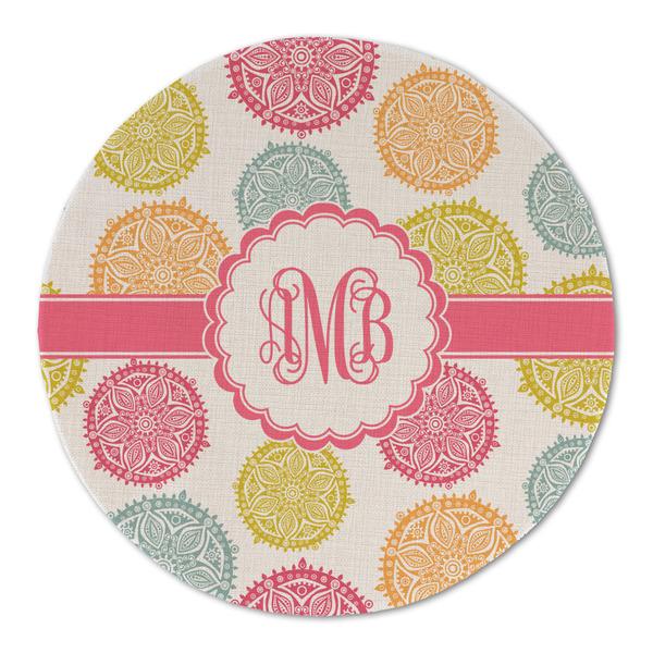 Custom Doily Pattern Round Linen Placemat (Personalized)