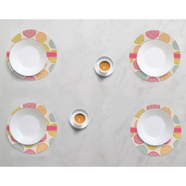 Doily Pattern Round Linen Placemats - LIFESTYLE (set of 4)
