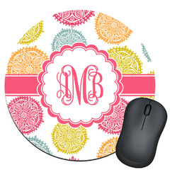 Doily Pattern Round Mouse Pad (Personalized)