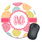 Doily Pattern Round Mouse Pad