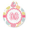 Doily Pattern Round Pet ID Tag - Large - Front