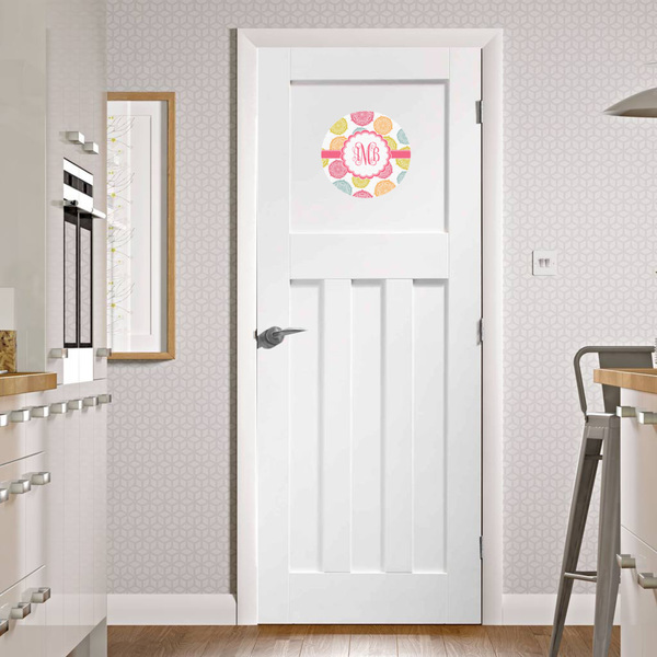 Doily Pattern Round Wall Decal on Door
