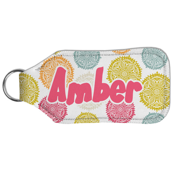 Doily Pattern Sanitizer Holder Keychain - Large (Back)
