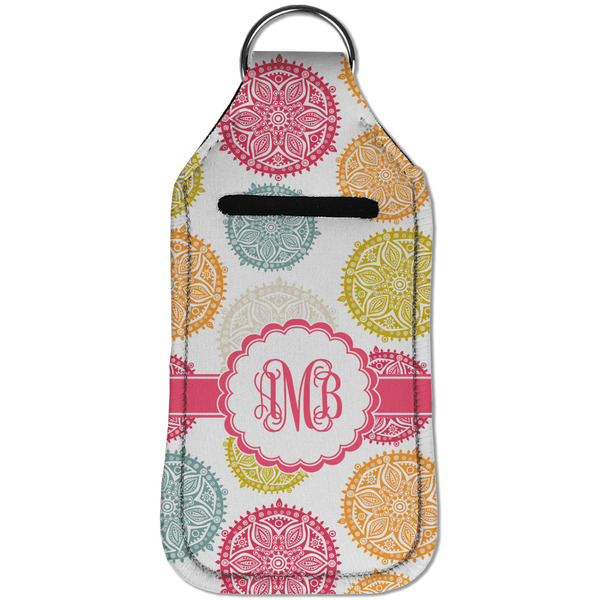 Doily Pattern Sanitizer Holder Keychain - Large (Front)