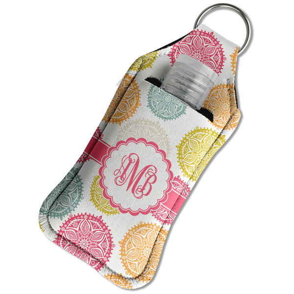 Doily Pattern Sanitizer Holder Keychain - Large in Case
