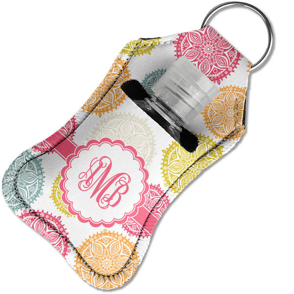 Doily Pattern Sanitizer Holder Keychain - Small in Case