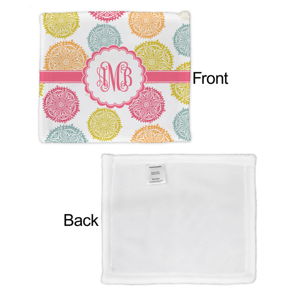 Doily Pattern Security Blanket - Front & White Back View