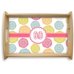 Doily Pattern Natural Wooden Tray - Small (Personalized)