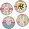 Doily Pattern Set of Lunch / Dinner Plates