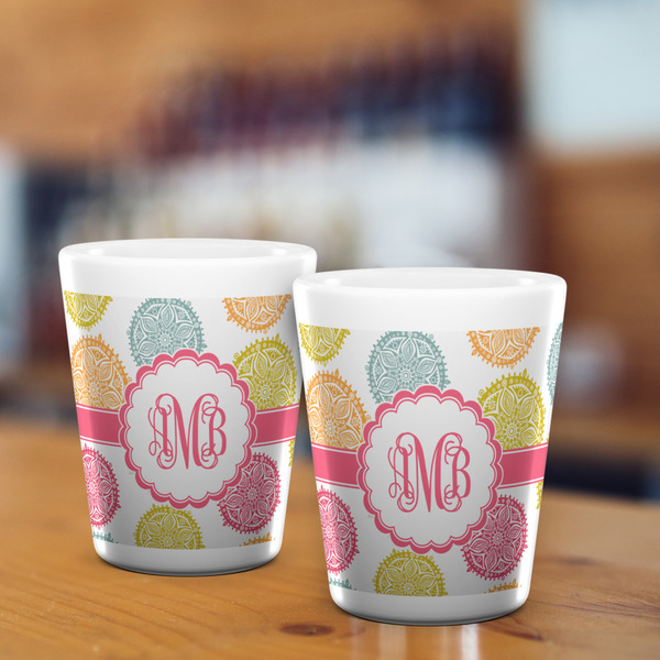 Doily Pattern Shot Glass - White - LIFESTYLE