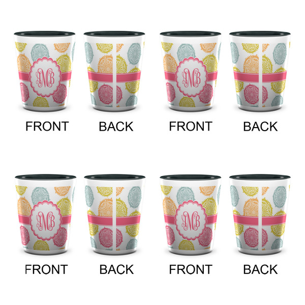 Doily Pattern Shot Glassess - Two Tone - Set of 4 - APPROVAL