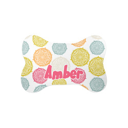 Doily Pattern Bone Shaped Dog Food Mat (Small) (Personalized)